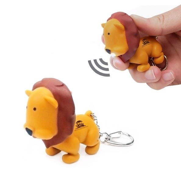 Lion Animal LED Light Sound Keychain