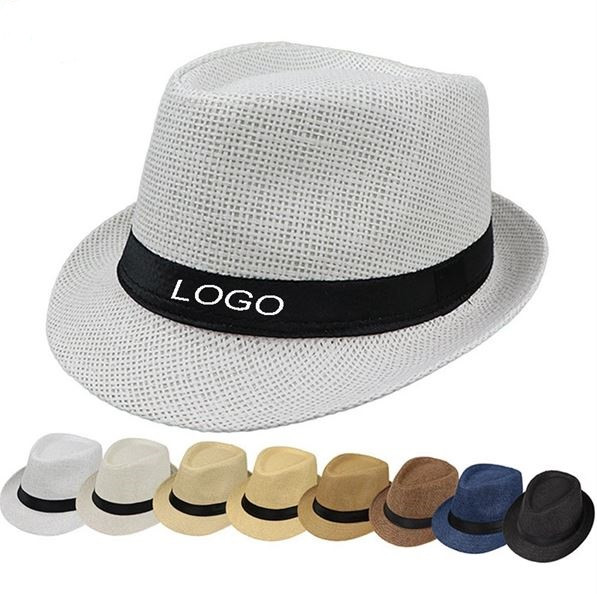 Paper Straw Fedora Hat