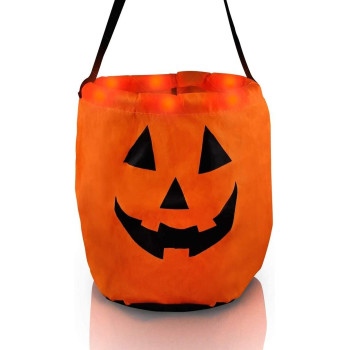 LED Pumpkin Trick-Or-Treat Halloween Bag